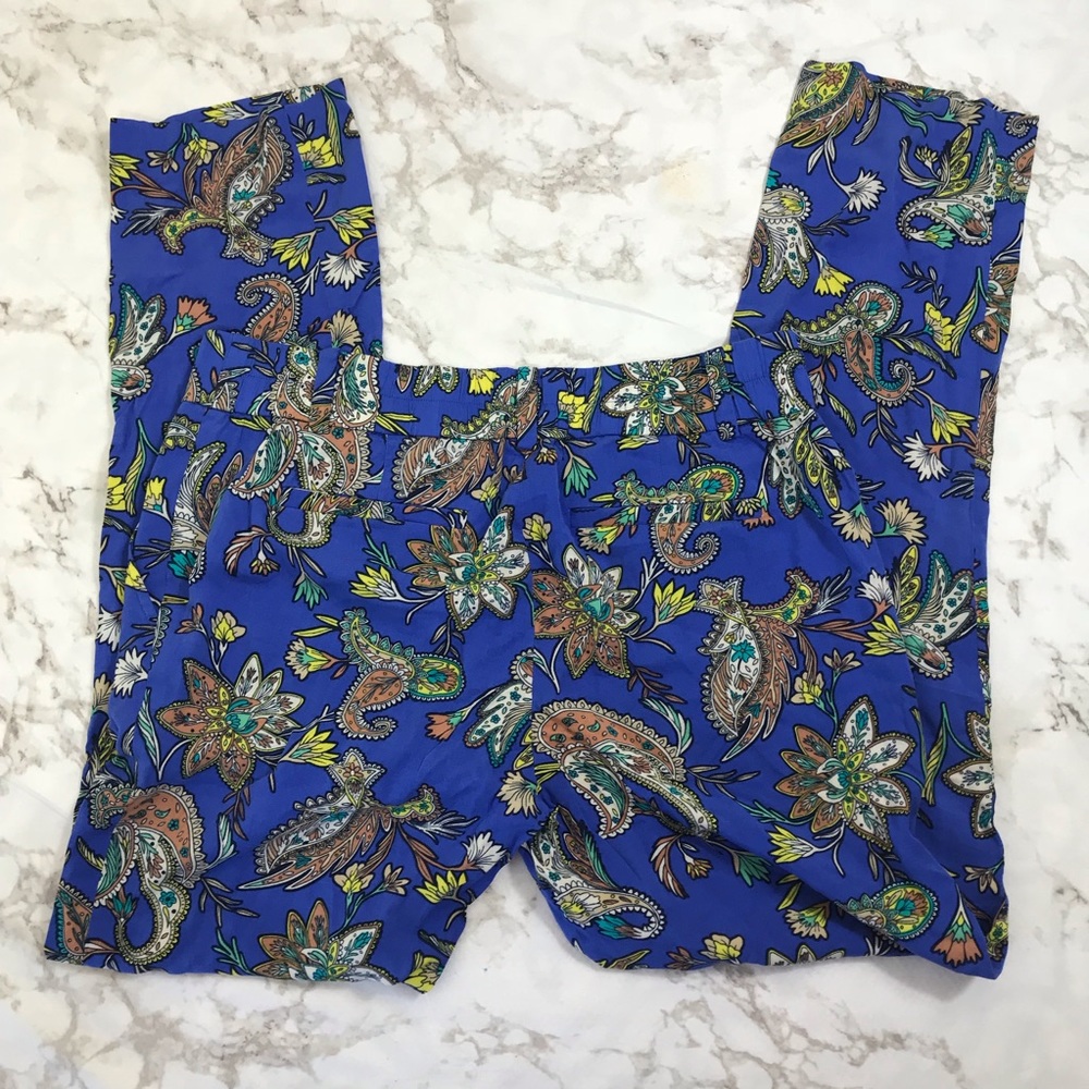 Loft Paisley Julie Drape Straight Leg Pants - Picture 7 of 7